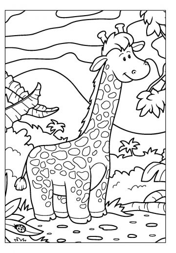 Книжка за оцветяване с жираф